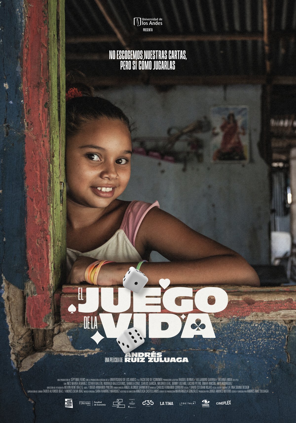 EL JUEGO DE LA VIDA — afiche oficial, una película de Andrés Ruiz Zuluaga